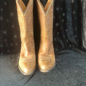Vintage Brown Leather Cowboy Boots